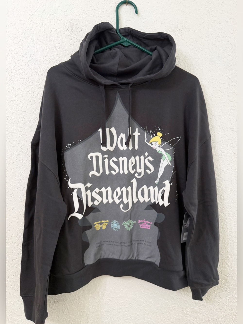 NWT - Walt Disney's Disneyland TinkerBell 100 Black Hoodie - L